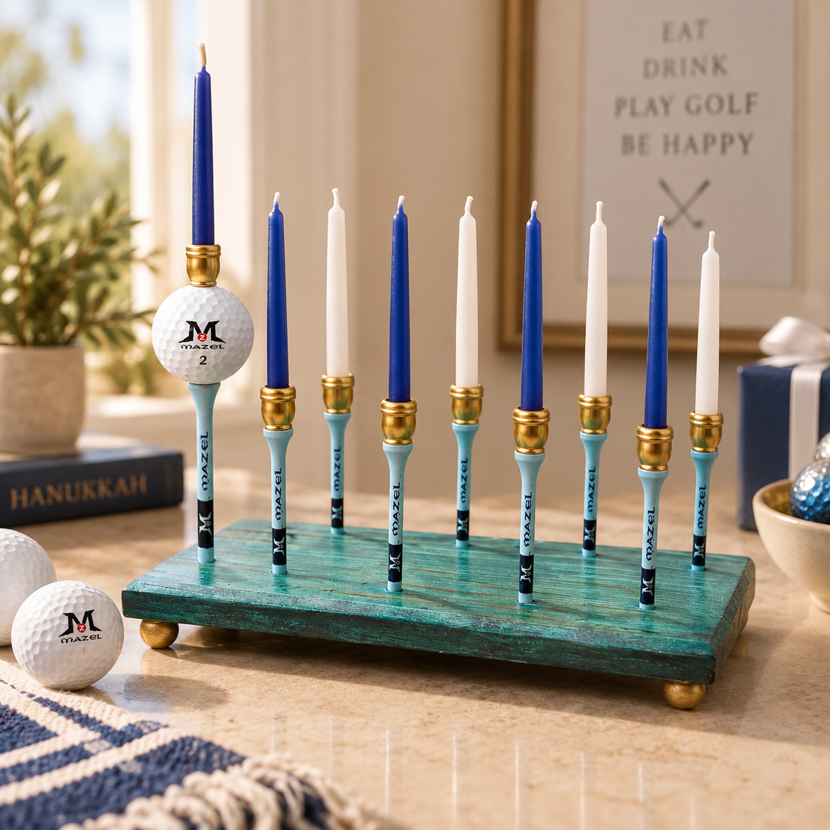 Mazel Tee! Golf Menorah