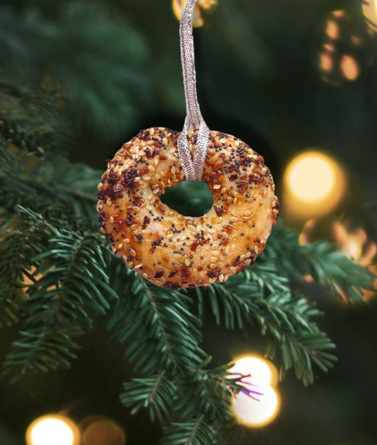 Handmade Real Bagel Ornament
