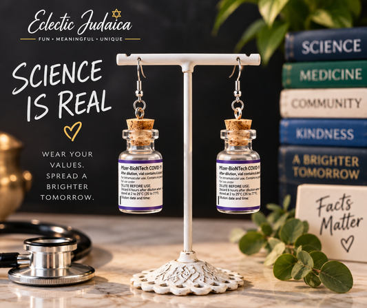 Authentic Pfizer COVID-19 Vaccine Vial Earrings | Science Is Real Collection