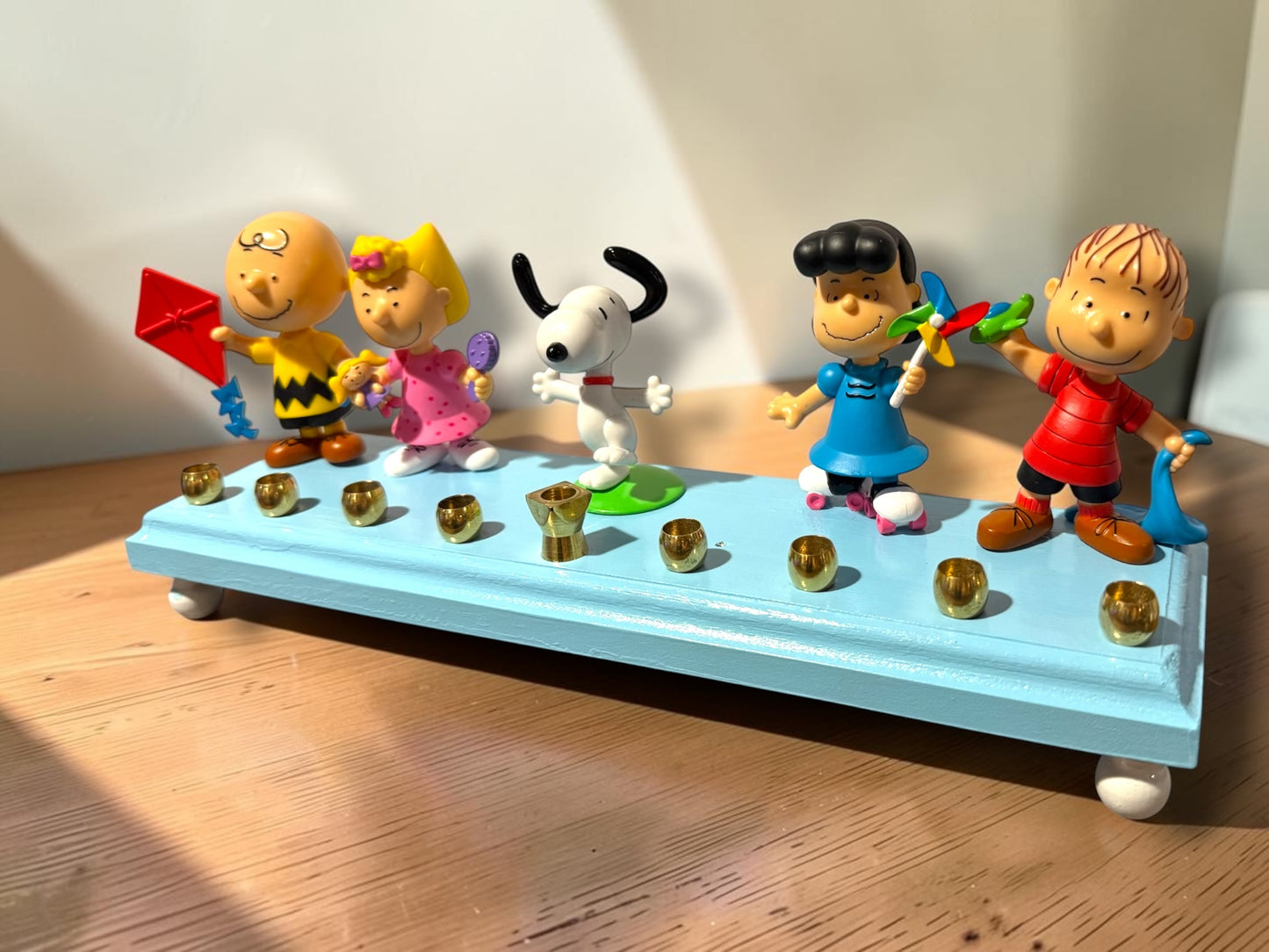 Vintage Peanuts Hanukkah Menorah