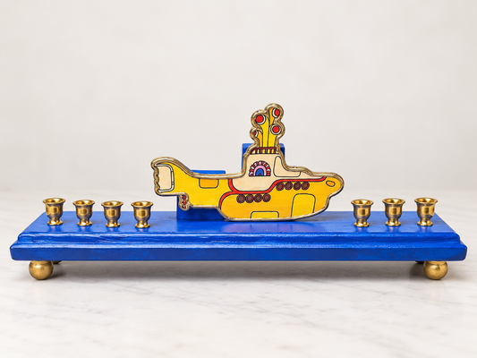 Collector Beatles Yellow Submarine Menorah Judaica Hanukkah Magnet Bottle Opener
