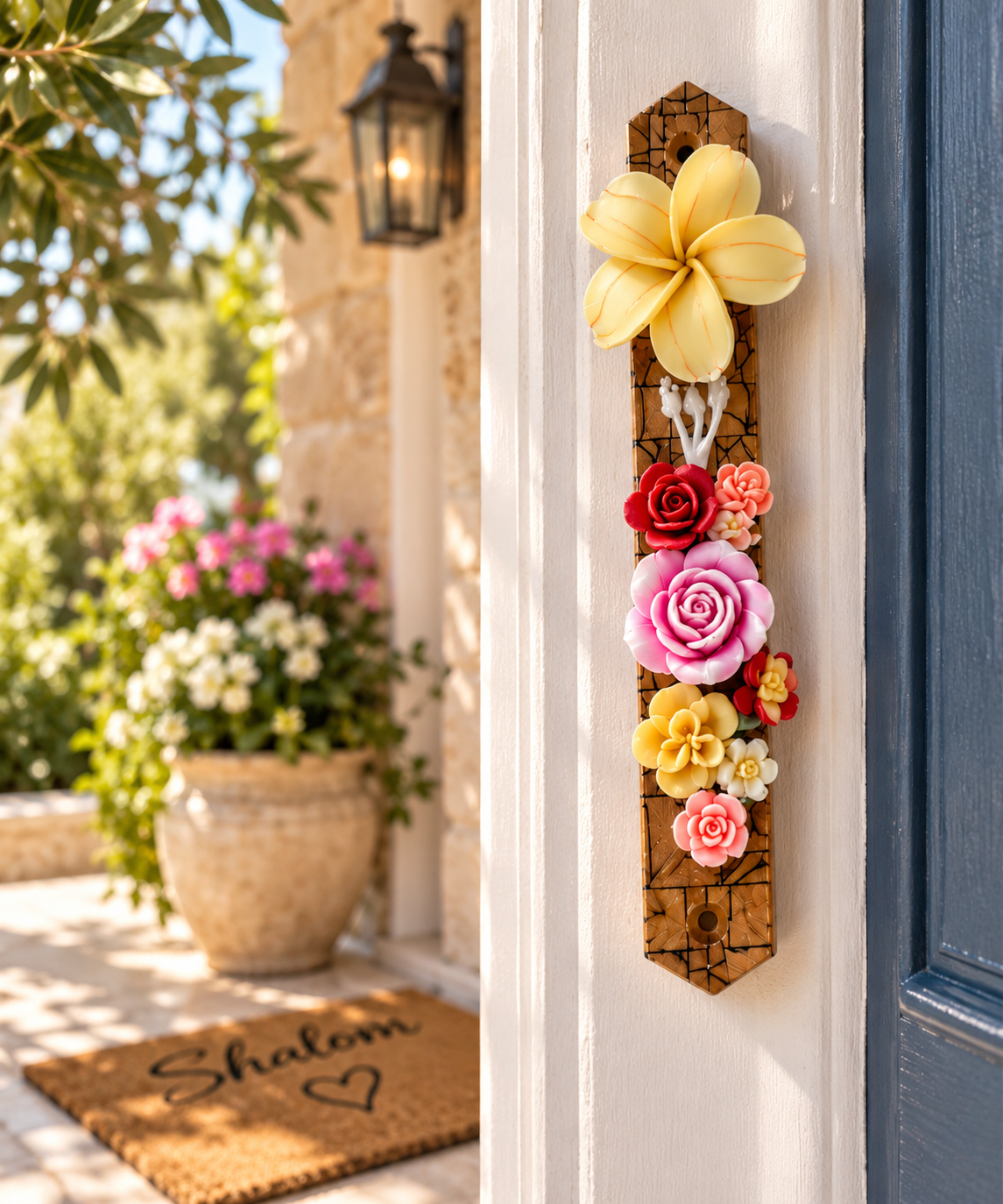 Garden of Shalom Floral Mezuzah Collection