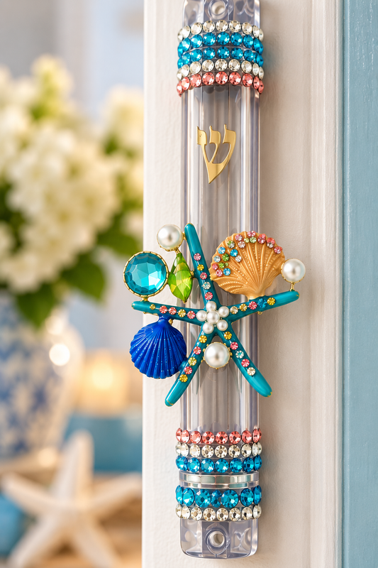 Treasures of the Sea Mezuzah Case
