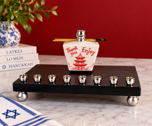 Chinese Takeout Box Menorah | Handmade Hanukkah Menorah