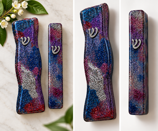 The Mazel Collection — Handcrafted Glitter Mezuzahs