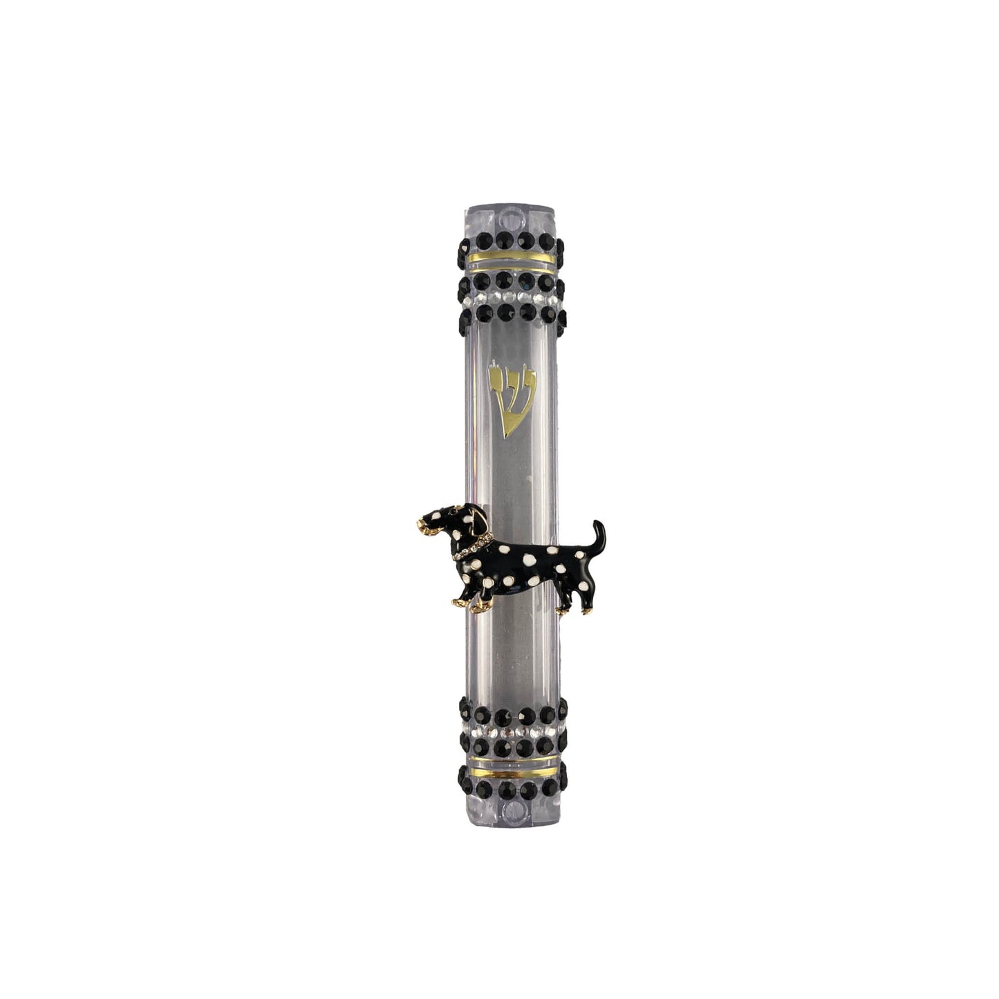 Bling Black and White Mezuzah Cases