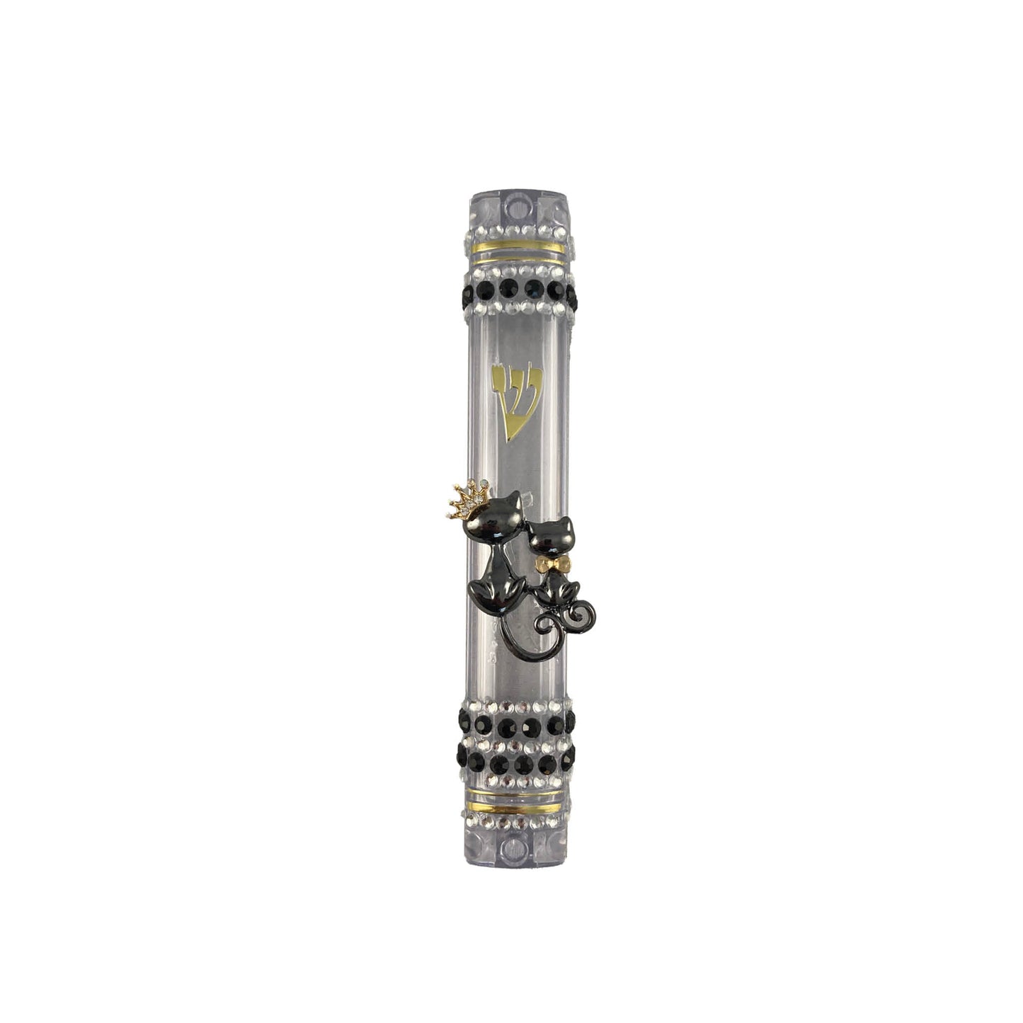 Bling Black and White Mezuzah Cases