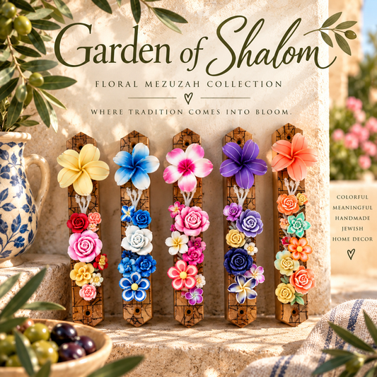 Garden of Shalom Floral Mezuzah Collection