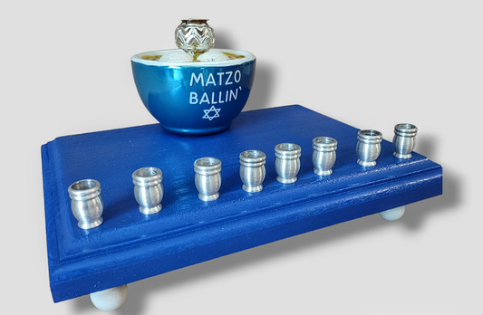 Matzo Ballin' Funny Hanukah Menorah