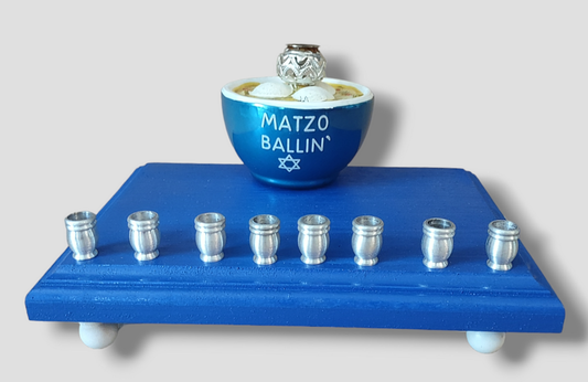 Matzo Ballin' Funny Hanukah Menorah