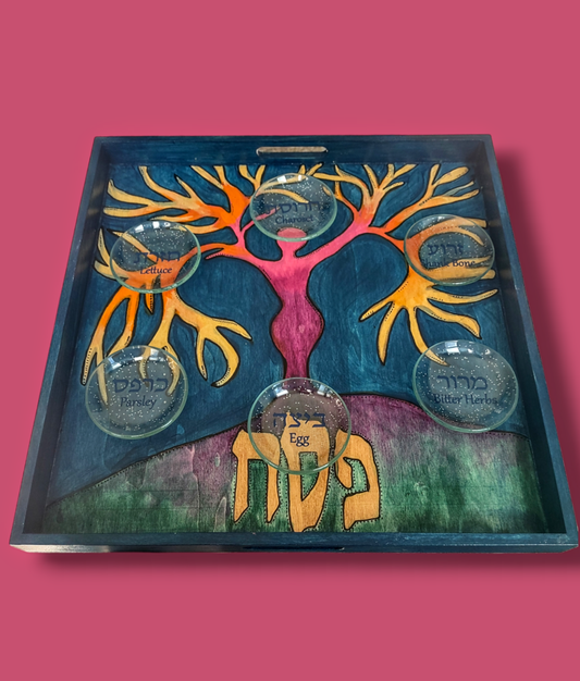 Hand Painted Goddess Tree of Life Seder Plate