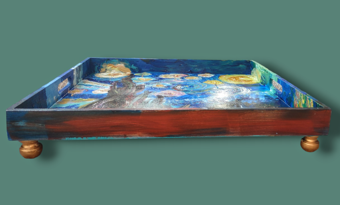 Hand Painted Starry Seder Plate