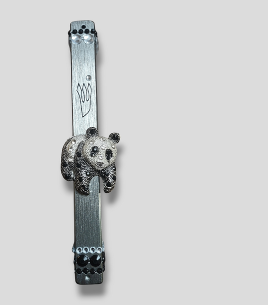 Jeweled Panda Bear Mezuzah