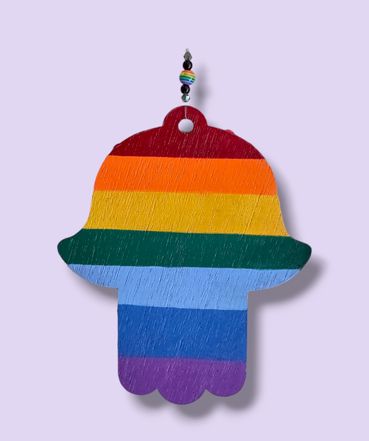 Rainbow Rhinestone Hamsa