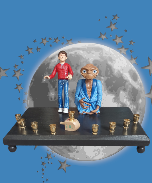 E.T. and Elliot Menorah