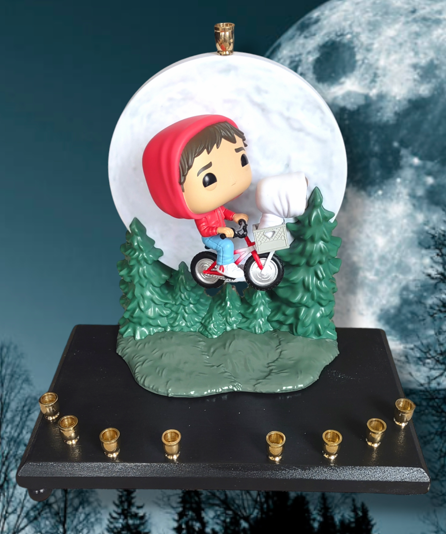 E.T. And Elliott Bike Menorah
