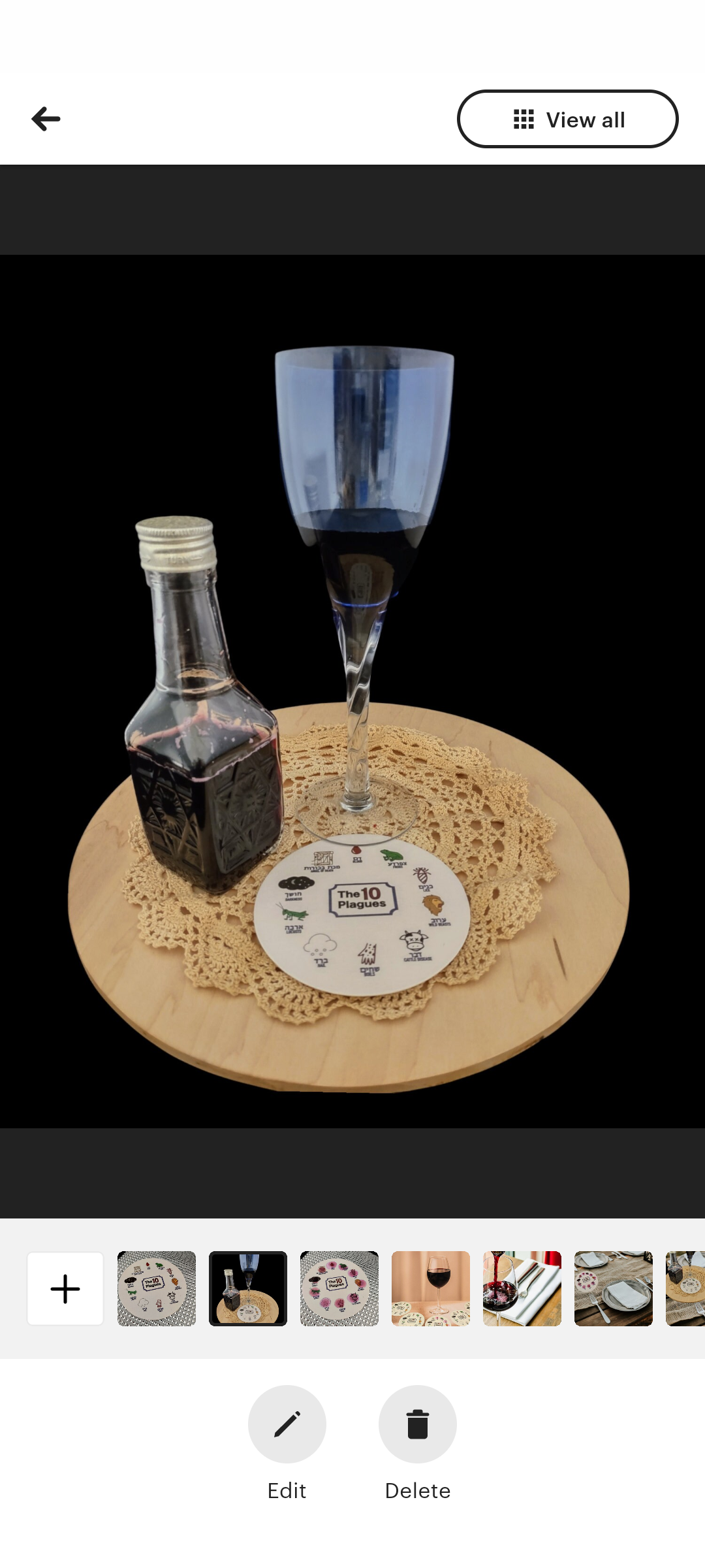 Passover Seder Ten 10 Plagues Coasters Set