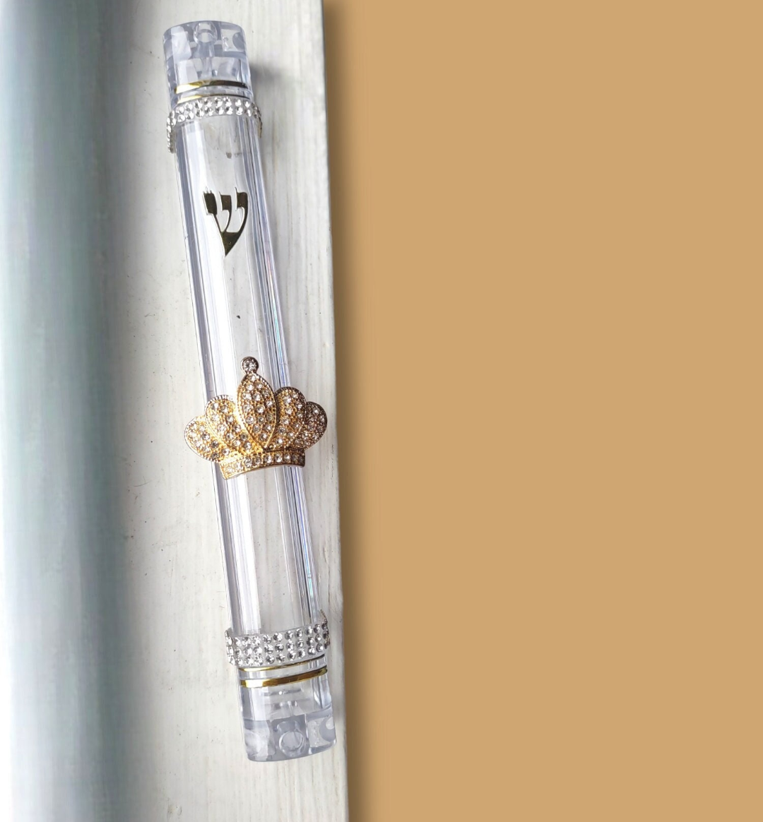 Dancing Women, Fairies and Crown acrylic mezuzah cases