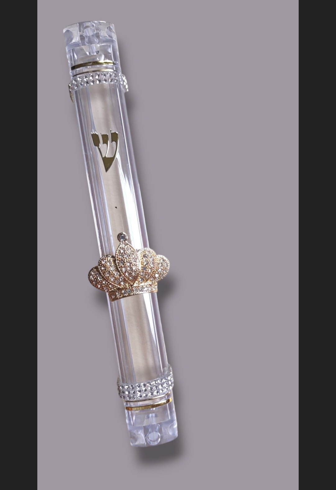 Dancing Women, Fairies and Crown acrylic mezuzah cases