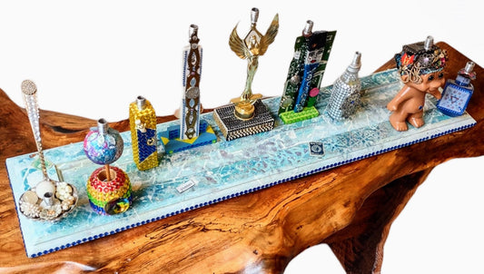 Eclectic Menorah: Upcycled Trophy & Toy Hanukkiah