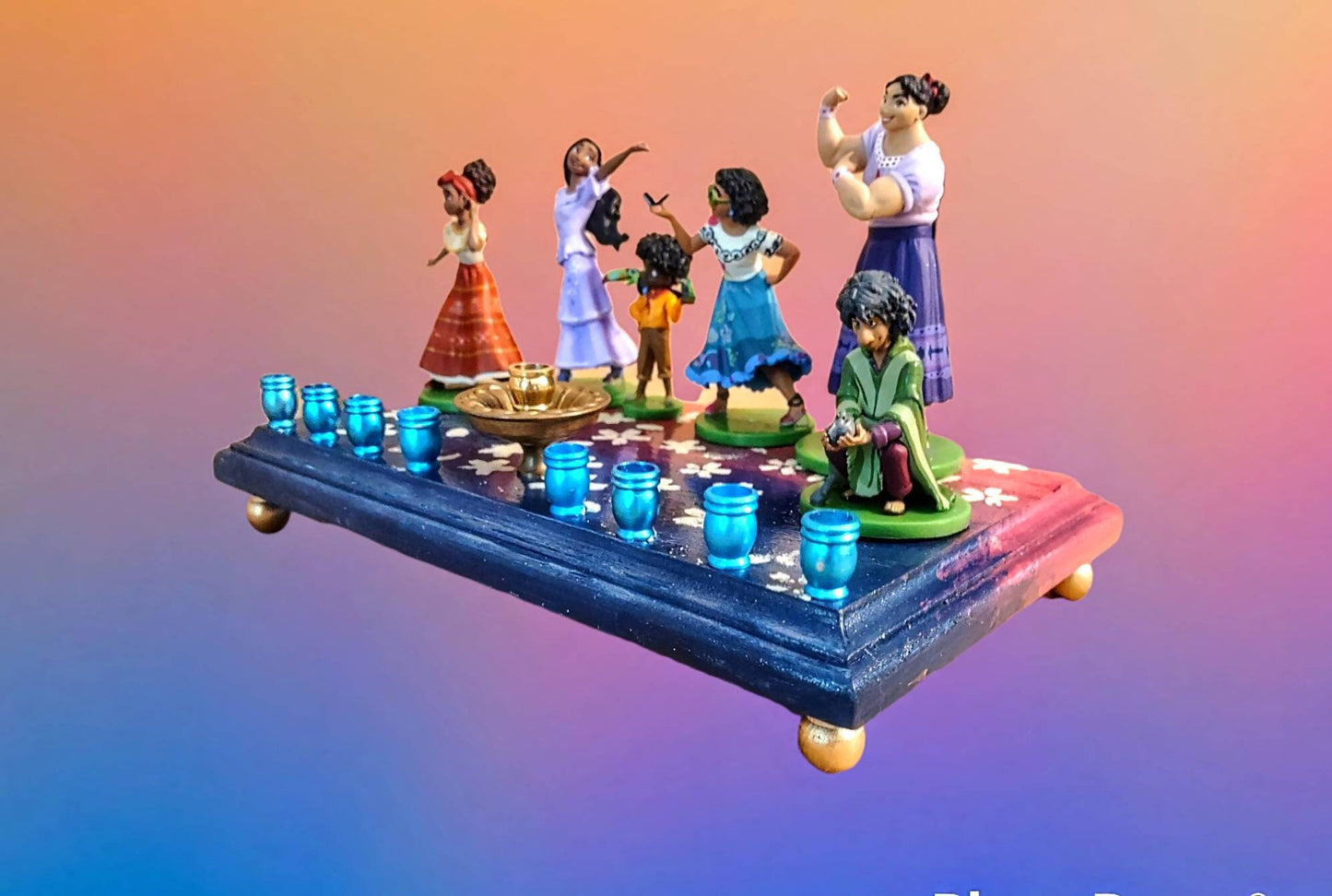 Encanto Menorah: Repurposed Toy Figurine Hanukkah Gift