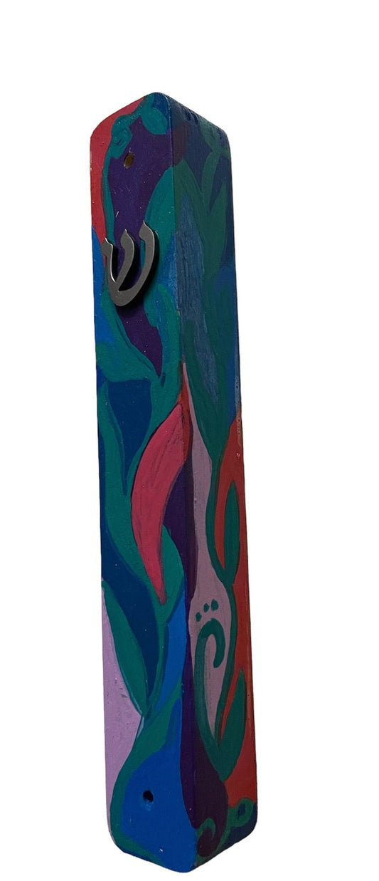 Spiral Leafy Vine Mezuzah Case