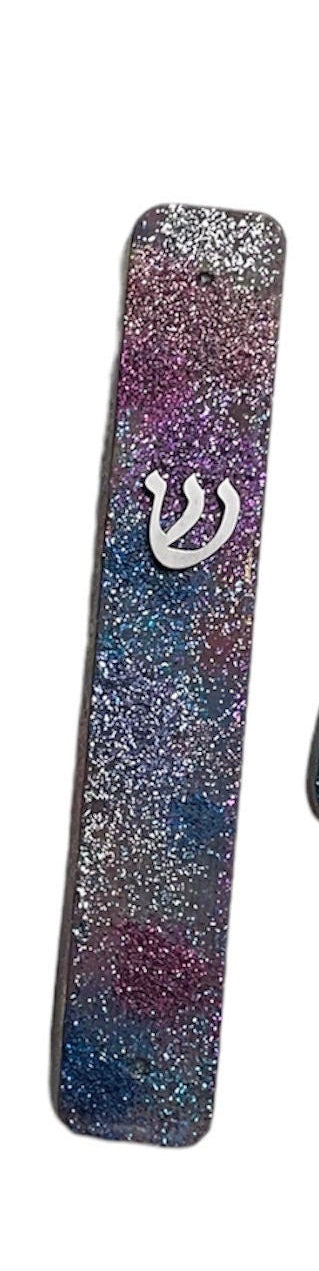 Glitter Mosaic Mezuzah Case