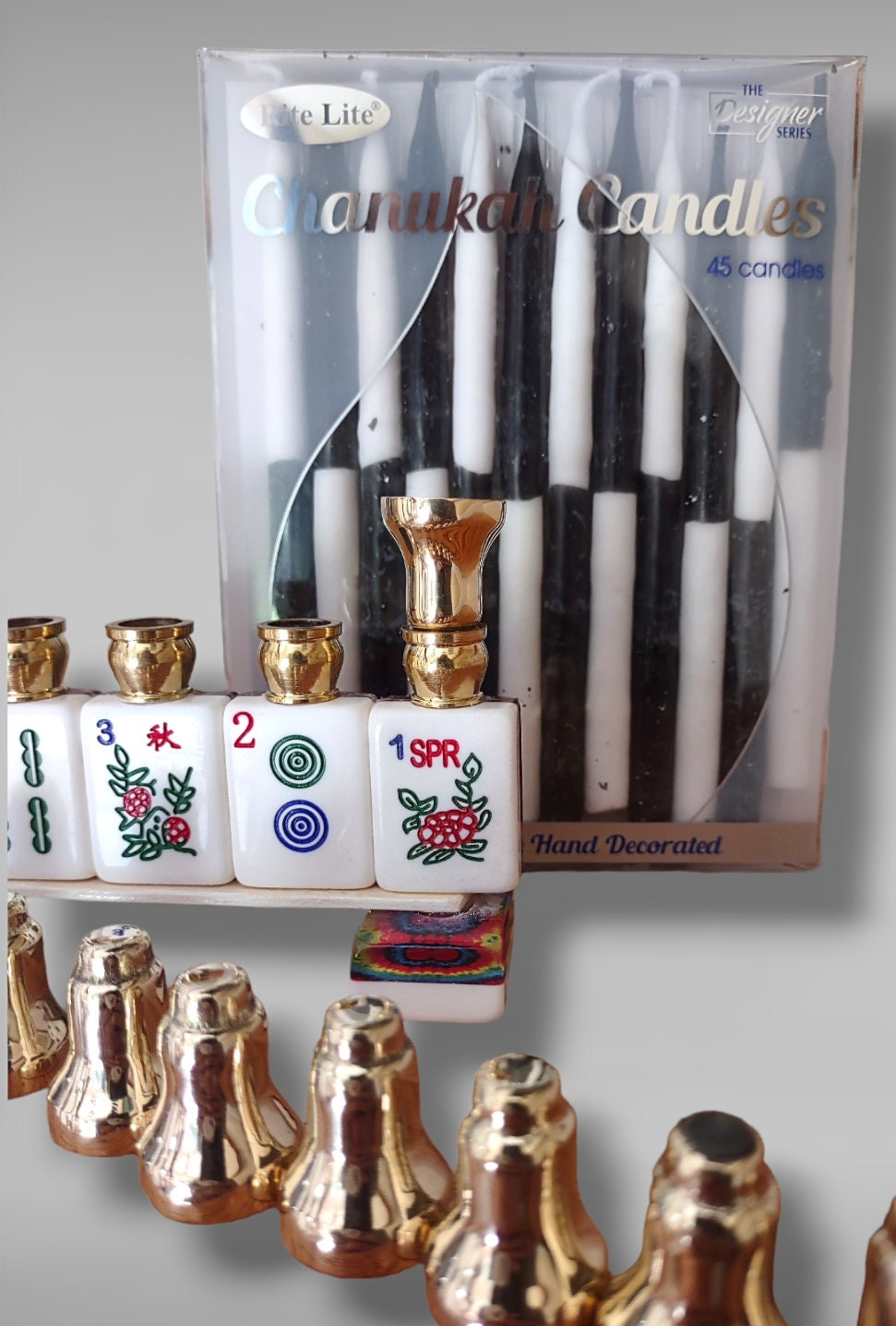 Menorah Candle Drip Cups Silver Gold Color