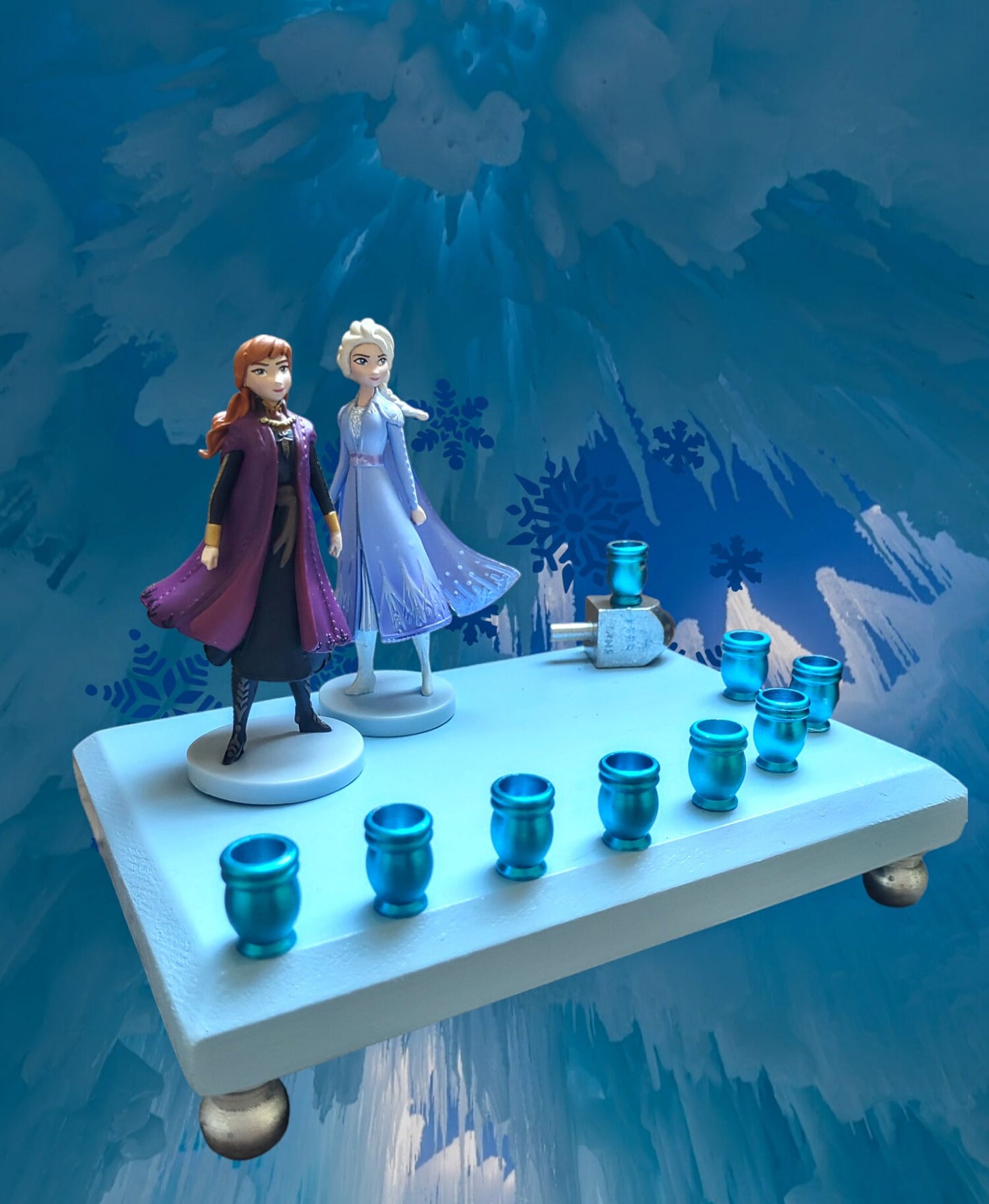 Princess Menorah Classic Disney Judaica Hannukah Frozen Anna Elsa