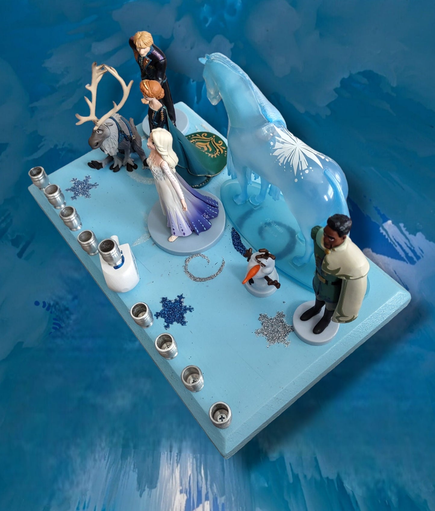 Frozen Menorah Princess Menorah Classic Disney Judaica Hanukkiah Anna and Elsa