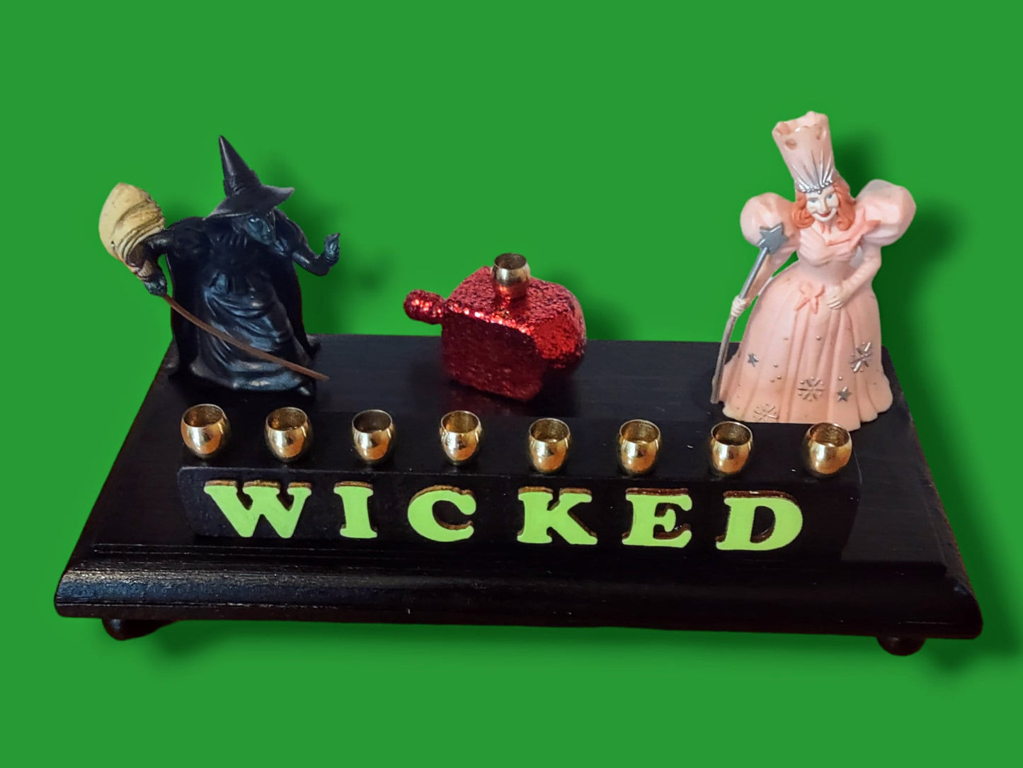Wicked Wizard of Oz Menorah Collectible Judaica Hanukkiah Repurposed Figures