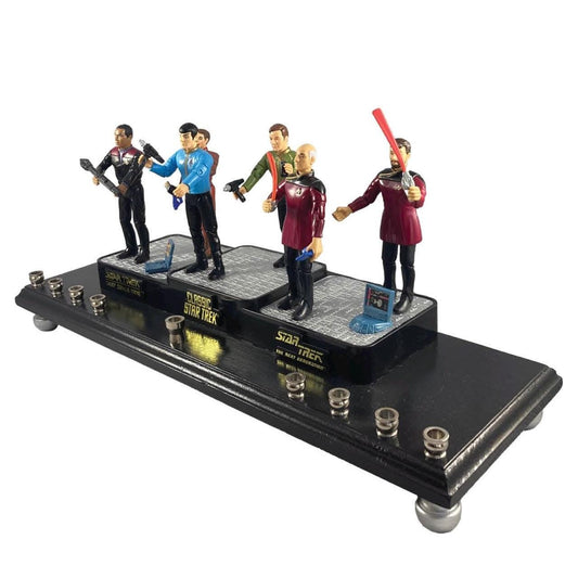 Star Trek Collector Menorah Judaica Hanukkah Repurposed Figures Spock Captain Kirk Vintage