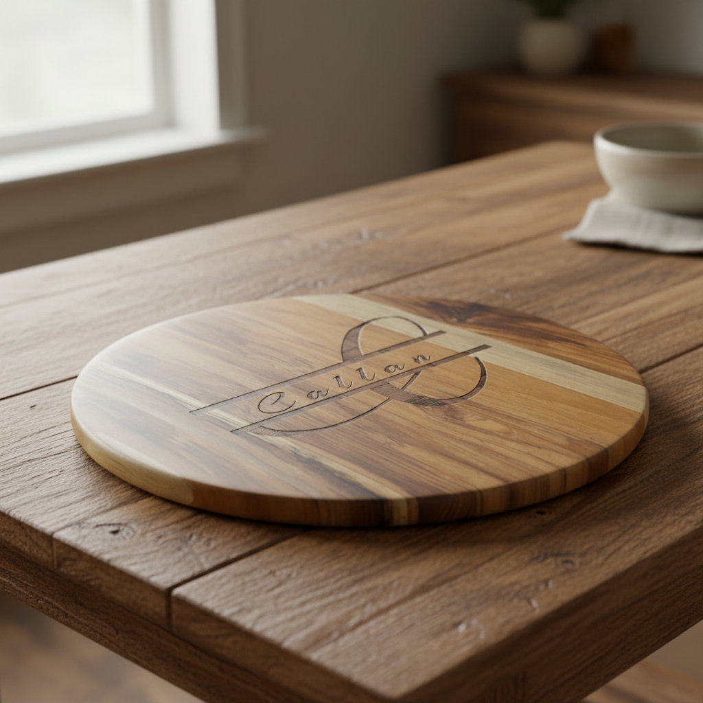 Monogrammed Serving and Cutting Board
