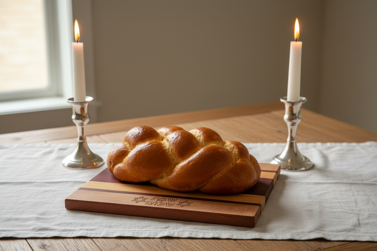 Challah Board Shabbat Shalom Judaica Gift Jewish Wedding