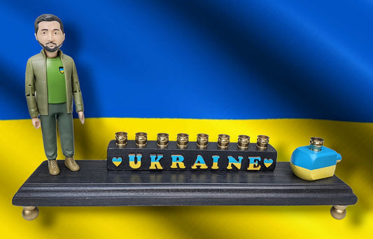 Stand with Ukraine Zelensky Menorah