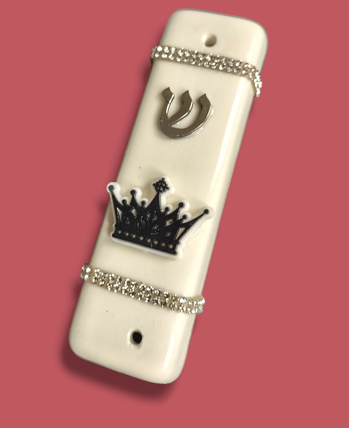 Checkerboard Ceramic Mezuzah