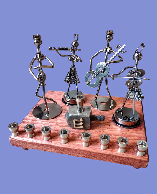 Iron Art Musical Quartet Menorah