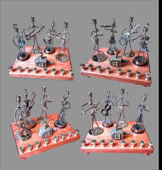 Iron Art Musical Quartet Menorah