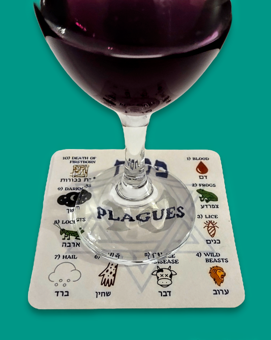 Passover Seder Ten 10 Plagues Coasters Set