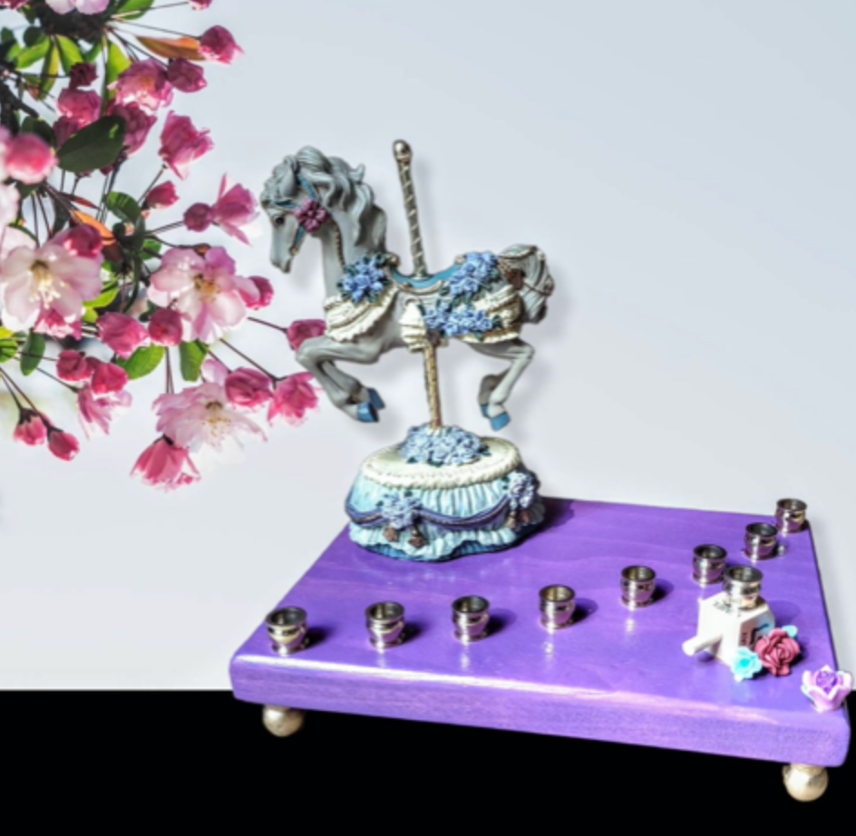 Musical Carousel Horse Menorah