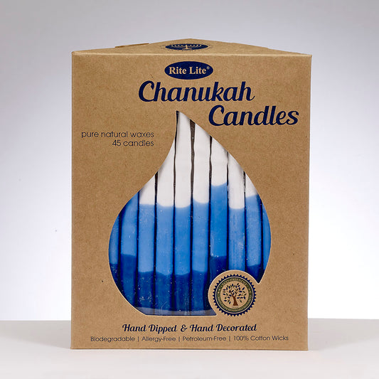Blue and White Chanukah Candles