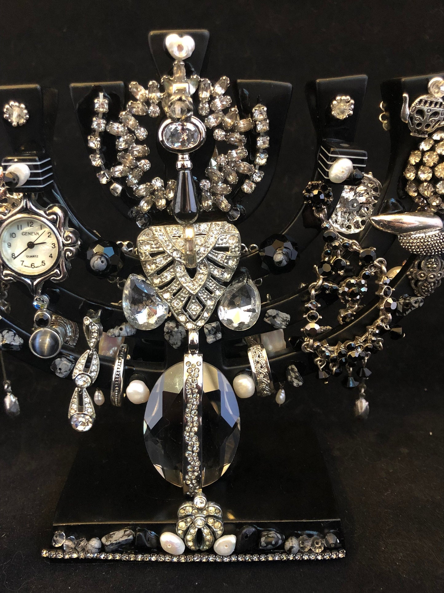 Vintage Bling Menorah