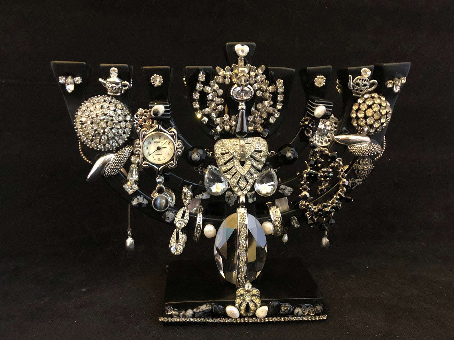 Vintage Bling Menorah