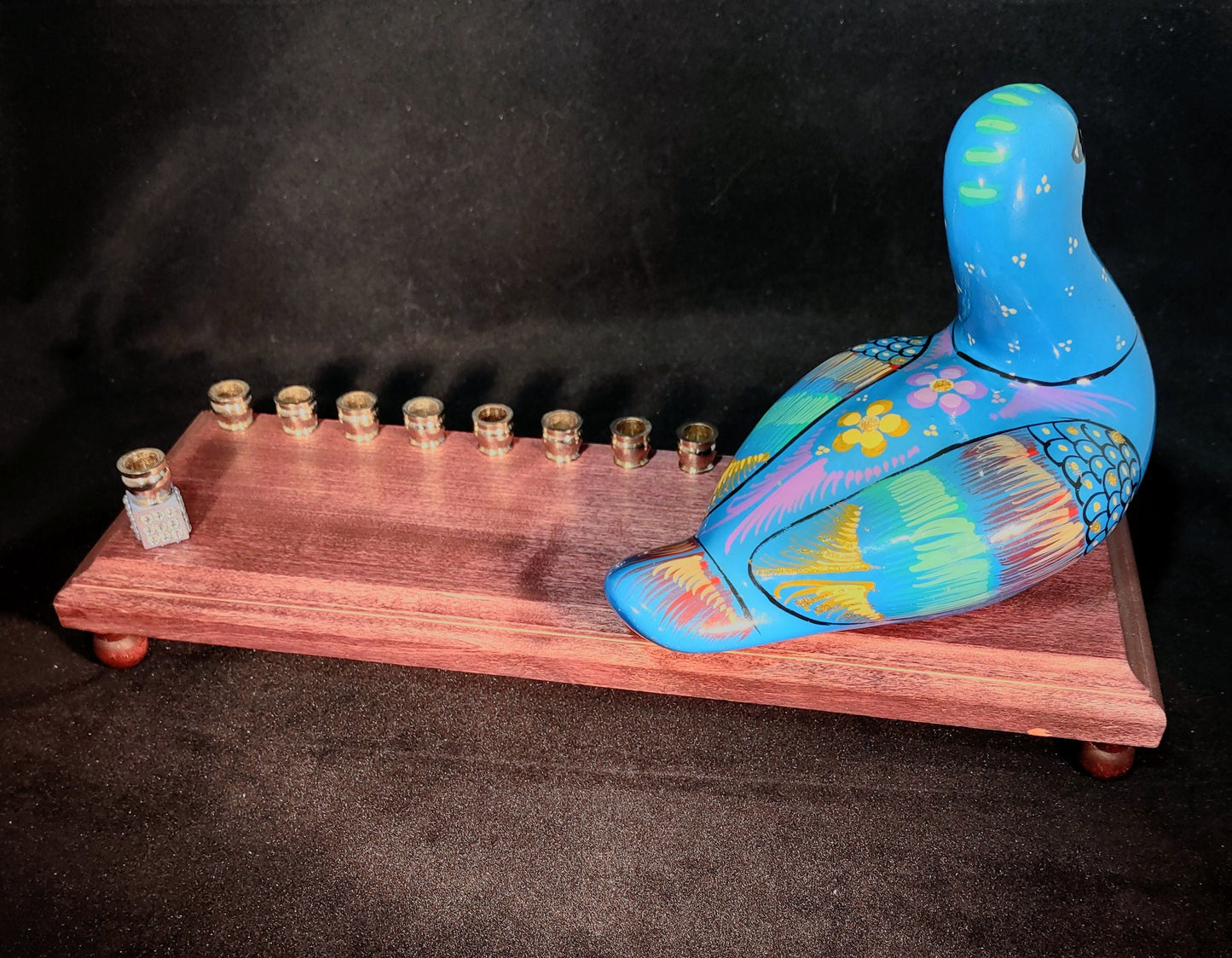 Vintage Ceramic Blue Bird Menorah