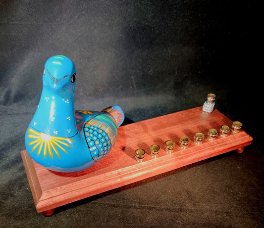 Vintage Ceramic Blue Bird Menorah