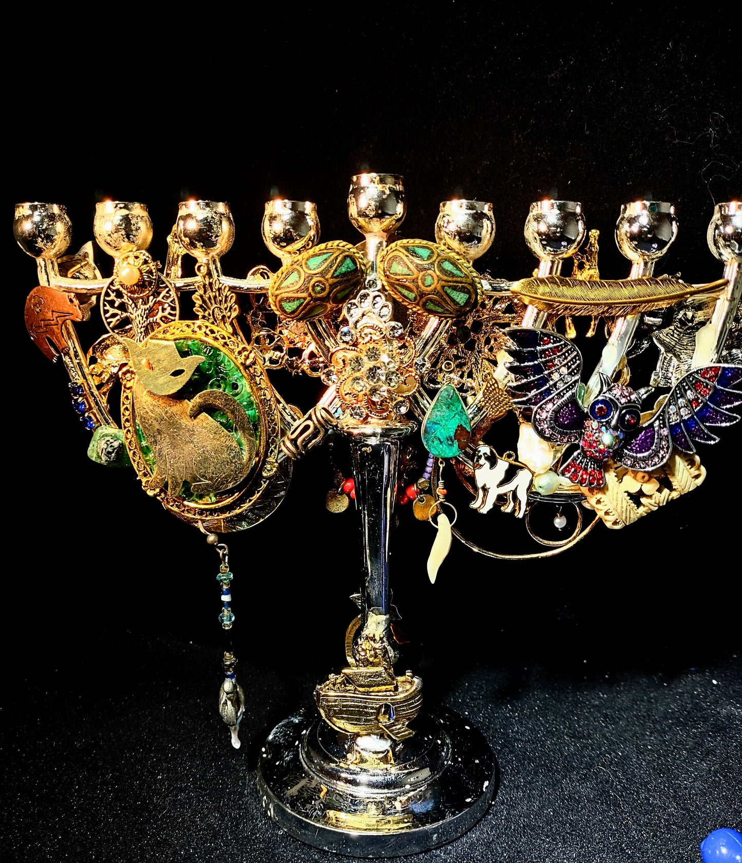 Bling Vintage Jewelry Menorah