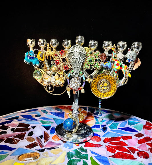 Bling Vintage Jewelry Menorah