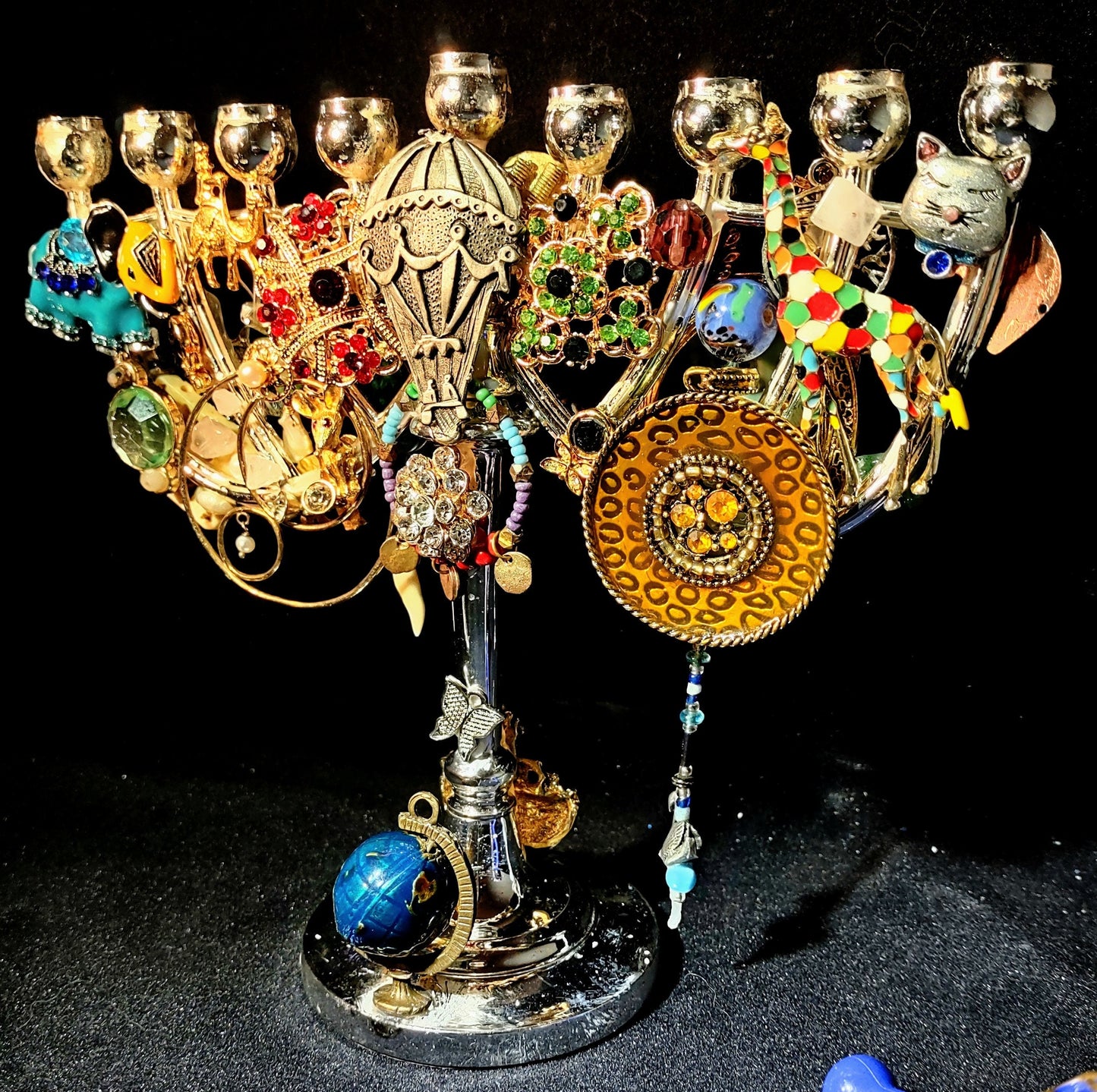 Bling Vintage Jewelry Menorah