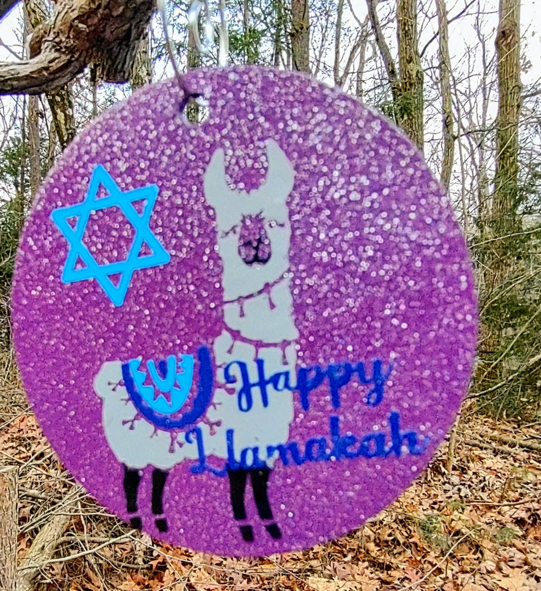 Happy Llamakah, Happy Cownuka funny Jewish ornament