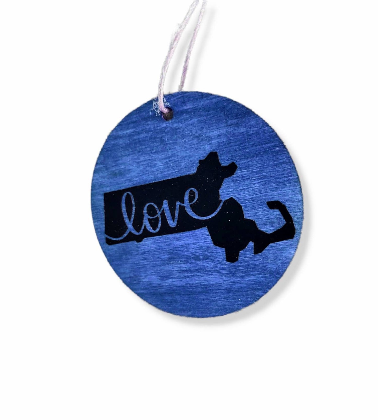 Massachusetts with Love Ornament